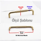 Tırtıklı Altın Gold Metal Kulp 160 mm 16 cm Mobilya Çekmece Dolap Dolabı Modern Kapak Kulpları thumbnail 2