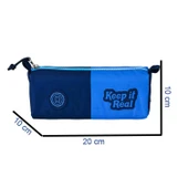 Muggle 3 Bölmeli Deep Blue Okul Sırt Çantası + Beslenme Çantası + Kalemlik thumbnail 4