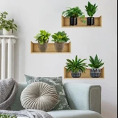 Raflı Bitki Tasarımlı Yapışkanlı Sticker 20*30 cm 3lü Set thumbnail 1