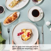 Karaca Stream Bone Sunset 34 Parça 6 Kişilik Kahvaltı Takımı Gold thumbnail 6