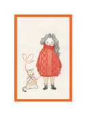 Sevimli Kedi Çizimli Dekoratif Kartpostallar ve Hediye Not Kartları  Kalpten Sevgi  10 x 15 cm - 1