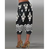 Lucky Life Kadın Beli Lastikli Etnik Desenli Kapri Süprem Pantolon thumbnail 1