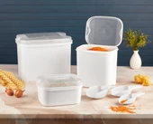 Vip Ahmet VP-039 Masal Saklama Kabı Seti 10 Lt+ 4,5 Lt+1,6 Lt Beyaz - 1