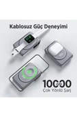 Bix Tpb16 10.000 Mah Oled Ekranlı Manyetik Kablosuz Powerbank 20w Pd Hızlı Şarj Ve 15w Magsafe Gri - 3