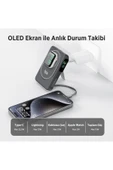 Bix Tpb16 10.000 Mah Oled Ekranlı Manyetik Kablosuz Powerbank 20w Pd Hızlı Şarj Ve 15w Magsafe Siyah - 6