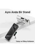Bix Tpb16 10.000 Mah Oled Ekranlı Manyetik Kablosuz Powerbank 20w Pd Hızlı Şarj Ve 15w Magsafe Beyaz - 3