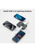 Bix Tpb16 10.000 Mah Oled Ekranlı Manyetik Kablosuz Powerbank 20w Pd Hızlı Şarj Ve 15w Magsafe Siyah - 7