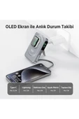 Bix Tpb16 10.000 Mah Oled Ekranlı Manyetik Kablosuz Powerbank 20w Pd Hızlı Şarj Ve 15w Magsafe Gri - 5
