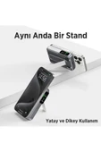 Bix Tpb16 10.000 Mah Oled Ekranlı Manyetik Kablosuz Powerbank 20w Pd Hızlı Şarj Ve 15w Magsafe Gri - 4