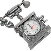 Periboia Vintage Telefon Tasarımlı Masa Saati - 2