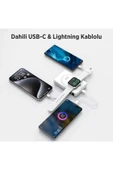 Bix Tpb16 10.000 Mah Oled Ekranlı Manyetik Kablosuz Powerbank 20w Pd Hızlı Şarj Ve 15w Magsafe Beyaz - 5