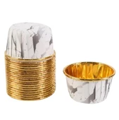 Cupcake/Muffin /Suffle Kek Kapsülü Gri Mermer Desenli 50 Li thumbnail 1