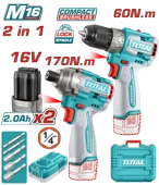 Total AVANTAJ SET - 16V MATKAP VE DARBELİ VİDALAMA TOSLI240968E - 1