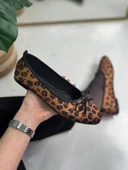 Günlük Kadın Babet Oval Burunlu Fiyonklu Rahat Kalıp Tırtıklı Taban Balerin Ayakkabı 112 - 12