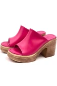 Kadın Rosso Fuşya Konfor Ortopedik İç Taban Platform Topuk Terlik - 1
