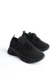 Kadın Rocco Siyah Triko Taşlı Spor Ayakkabı & Sneaker - 4