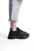 Kadın Rocco Siyah Triko Taşlı Spor Ayakkabı & Sneaker - 3