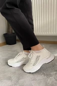 Kadın Fabri Beyaz Triko Taşlı Spor Ayakkabı & Sneaker - 3
