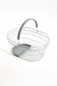 Gri Saplı Oval Tel Market El Sepeti 22 L - 3