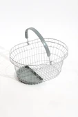Gri Saplı Oval Tel Market El Sepeti 22 L - 2