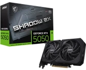 MSI GEFORCE RTX 5050 8G SHADOW 2X OC 8GB GDDR6 128B DX12 PCIE 5.0 X16 (3XDP 1XHDMI) thumbnail 1