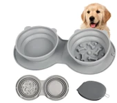 Mikopet Katlanabilir İkili Mama ve Su Kabı thumbnail 1