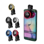 Süper Geniş Açı Özçekim Kamera Lens Iphone 5/5 S/6/6 Artı Samsung Galaxy Not 3, 5 - 7