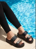 Enova Kadın Islak Zemine Uygun Taşlı Eva Terlik thumbnail 2