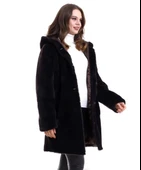 Kadın Reks Kapüşonlu - Kahverengi - 5