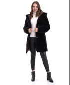 Kadın Reks Kapüşonlu - Kahverengi - 1