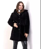 Kadın Reks Kapüşonlu - Kahverengi - 7