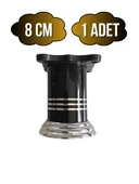 Düz Şeritli Alüminyum Ayak Mobilya Masa ve Dolap Ayağı(SİYAH)(8CM - 10CM) Siyah 8cm 8cm - 1 ADET thumbnail 1