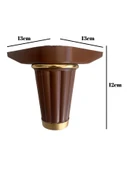 Babil 12cm Plastik Ayak Mobilya Masa ve Dolap Ayağı(12CM)(KAHVERENGİ- ALTIN) Kahverengi 12cm 12cm - 4 ADET thumbnail 5