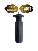 Siyah 14-18cm Ayarlı Plastik Orta Ayak Mobilya Masa ve Dolap Ayağı(14-18CM)(SİYAH)(8MM VİDALI) Siyah 14-18cm 14-18cm - 2 ADET thumbnail 1