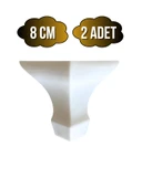 Lükens Beyaz 8cm Plastik Ayak Mobilya Masa ve Dolap Ayağı(8CM)(BEYAZ) Beyaz 8cm 8cm - 2 ADET thumbnail 1