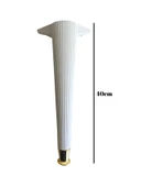 Desenli 40cm Beyaz Plastik Ayak Mobilya Masa Sehpa Dolap Ayağı(40CM)(BEYAZ - ALTIN) Beyaz 40cm BEYAZ ALTIN - 4 ADET thumbnail 5