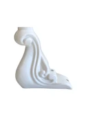 Sultan Lükens Desenli 14CM Beyaz Plastik Ayak Mobilya Masa ve Dolap Ayağı(14CM)(BEYAZ) Beyaz 14cm 14cm - 2 ADET thumbnail 3