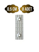 Plastik Beyaz Baza Papuç Dolap ve Mobilya Ayağı(BEYAZ)(BOY:5CM EN:1,5CM YÜK:0,5CM) Beyaz BEYAZ - 8 ADET thumbnail 1