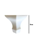 Lükens Beyaz 8cm Plastik Ayak Mobilya Masa ve Dolap Ayağı(8CM)(BEYAZ) Beyaz 8cm 8cm - 2 ADET thumbnail 5