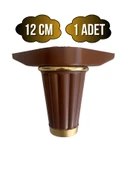 Babil 12cm Plastik Ayak Mobilya Masa ve Dolap Ayağı(12CM)(KAHVERENGİ- ALTIN) Kahverengi 12cm 12cm - 1 ADET thumbnail 1