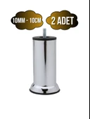 Metal Ayak Vidalı Pasolu Mobilya Yatak Koltuk Baza Ayağı(METAL)(10CM - 12CM)(KROM)(10MM)(VİDALI) Krom 10cm 10cm - 2 ADET thumbnail 1