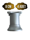 Plastik Gri Ayarlanabilir Ayak Masa Dolap ve Mobilya Ayağı(GRİ)(8CM - 10CM) Gri 8cm 8cm - 4 ADET thumbnail 1