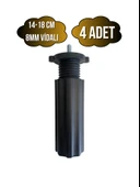 Siyah 14-18cm Ayarlı Plastik Orta Ayak Mobilya Masa ve Dolap Ayağı(14-18CM)(SİYAH)(8MM VİDALI) Siyah 14-18cm 14-18cm - 4 ADET thumbnail 1