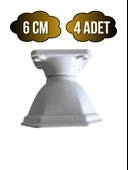Kupa Plastik 6cm Beyaz Dolap Ayağı Masa ve Sehpa Ayağı(BEYAZ)(6CM) Beyaz 6cm 6cm - 4 ADET thumbnail 1