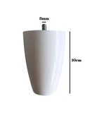Plastik Ayak 8mm Vidalı Mobilya Koltuk ve Baza Ayağı(BEYAZ)(10CM)(8MM)(VİDALI) Beyaz 10cm 10cm - 4 ADET thumbnail 4