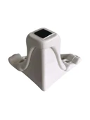 Lükens Şeritli 11cm Plastik Ayak Mobilya Masa ve Dolap Ayağı(BEYAZ)(11CM) Beyaz 11cm 11cm - 2 ADET thumbnail 2