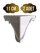 Lükens Şeritli 11cm Plastik Ayak Mobilya Masa ve Dolap Ayağı(BEYAZ)(11CM) Beyaz 11cm 11cm - 2 ADET thumbnail 1