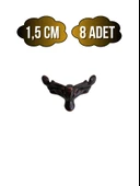 Anka 1.5cm Metal Ayak Çeyiz ve Hediye Kutusu Mobilya Ayağı(1.5CM)(BRONZ) Bronz 1.5cm BRONZ - 8 ADET thumbnail 1