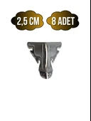 Kelebek Düz 2.5cm Metal Ayak Çeyiz ve Hediye Kutusu Mobilya Ayağı(2.5CM)(GÜMÜŞ) Gümüş 2.5cm 2.5cm - 8 ADET thumbnail 1