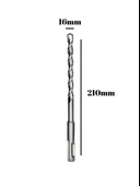 Beton Hilti Ucu Duvar Delme Hilti Delici Matkap Ucu(DELİCİ) 16mm x 210mm - 4